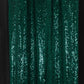 2 Pack Hunter Emerald Green Sequin Event Curtain Drapes with Rod Pockets, Seamless Backdrop Event Panels - 8ftx2ft