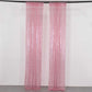 2 Pack Pink Sequin Event Curtain Drapes with Rod Pockets, Seamless Backdrop Event Panels - 8ftx2ft