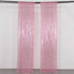 2 Pack Pink Sequin Event Curtain Drapes with Rod Pockets, Seamless Backdrop Event Panels - 8ftx2ft
