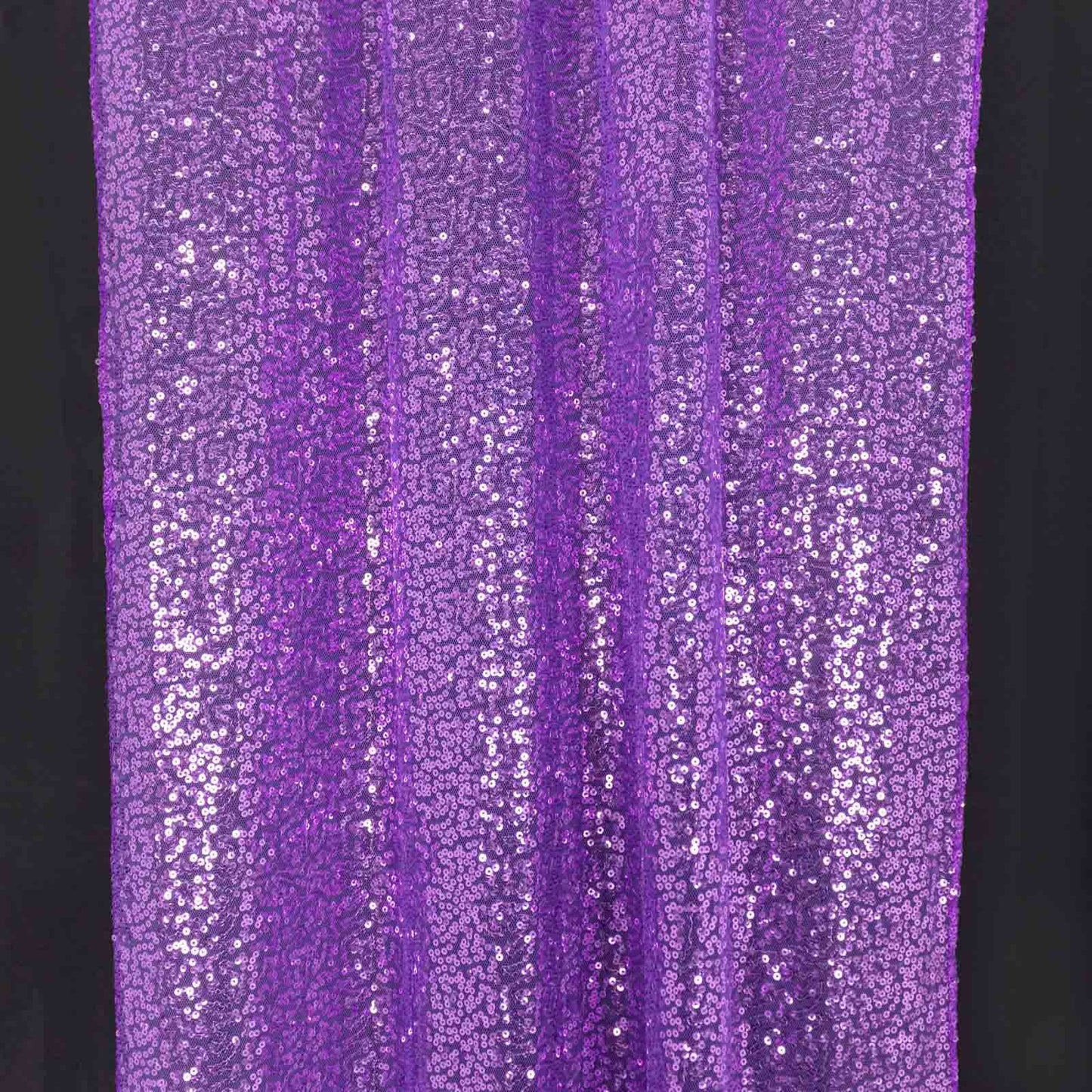 2 Pack Purple Sequin Event Curtain Drapes with Rod Pockets, Seamless Backdrop Event Panels - 8ftx2ft