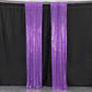 2 Pack Purple Sequin Event Curtain Drapes with Rod Pockets, Seamless Backdrop Event Panels - 8ftx2ft