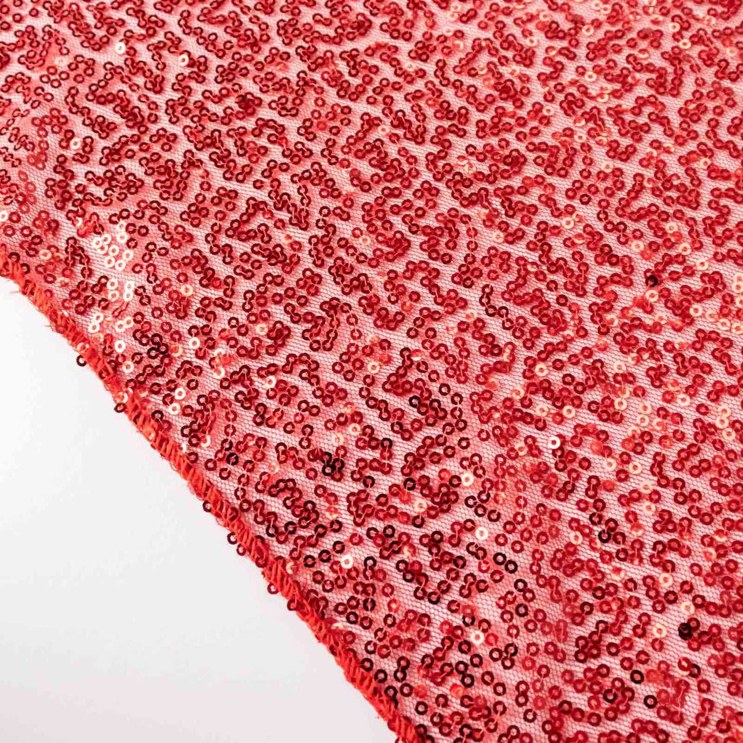 2 Pack Red Sequin Event Curtain Drapes with Rod Pockets, Seamless Backdrop Event Panels - 8ftx2ft