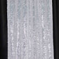 2 Pack Silver Sequin Event Curtain Drapes with Rod Pockets, Seamless Backdrop Event Panels - 8ftx2ft