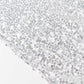 2 Pack Silver Sequin Event Curtain Drapes with Rod Pockets, Seamless Backdrop Event Panels - 8ftx2ft