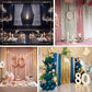 Gold sequin backdrop curtain for events and photo booths, 5ft x 12ft.