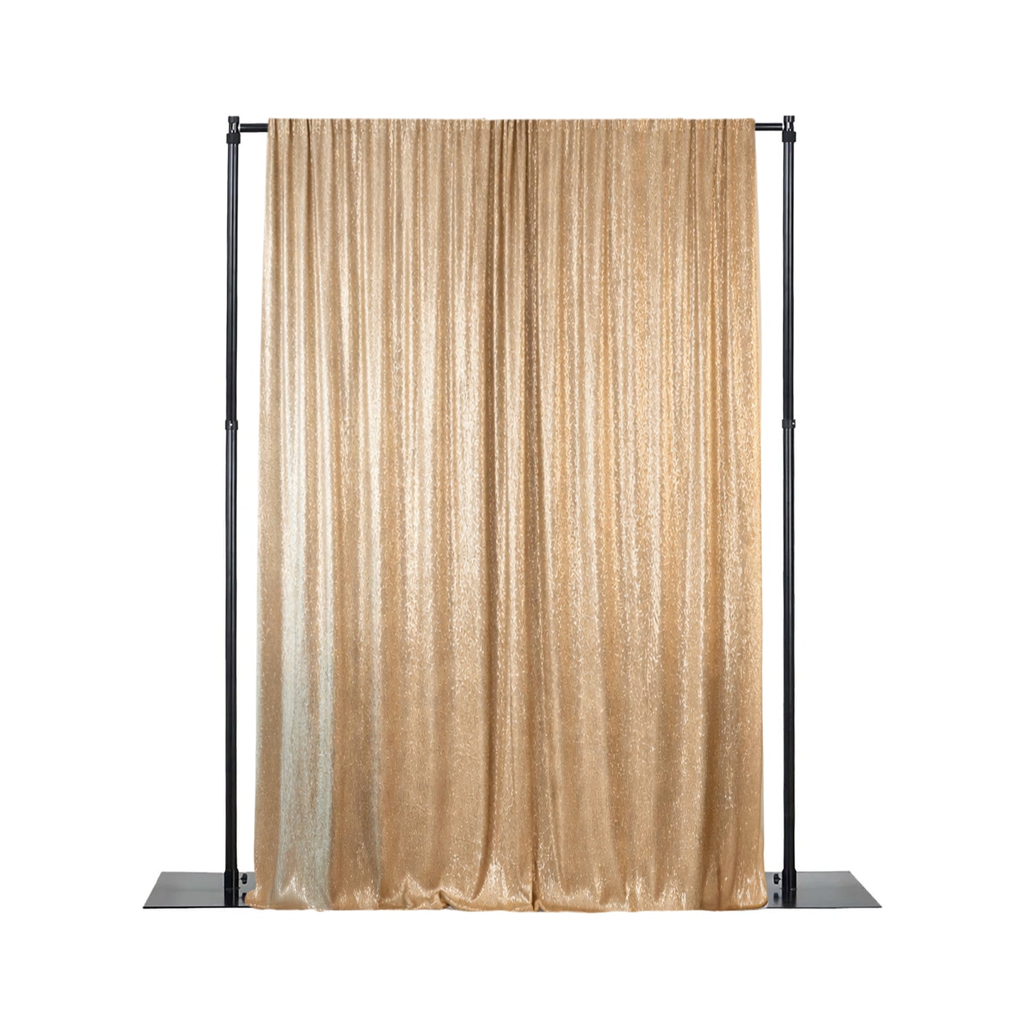 Gold sequin backdrop curtain for events and photo booths, 5ft x 12ft.