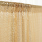 Gold sequin backdrop curtain for events and photo booths, 5ft x 12ft.