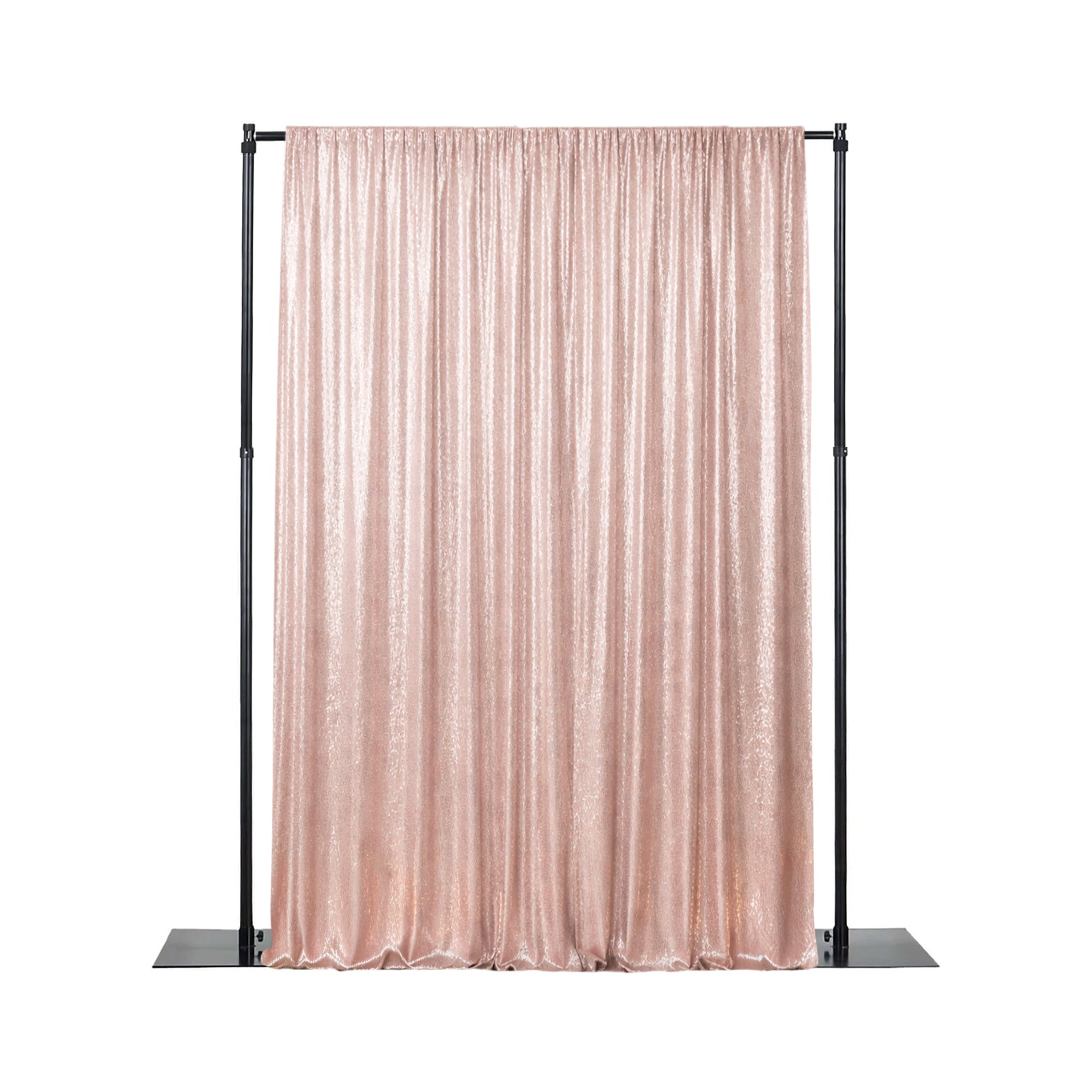 Pink sequin backdrop curtain for events and photo booths, 5ft x 12ft.