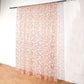 8ftx8ft Rose Gold Embroider Sequin Event Curtain Drapes, Sparkly Sheer Backdrop Event Panel With Embroidery Leaf