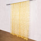 8ftx8ft Gold Embroider Sequin Event Curtain Drapes, Sparkly Sheer Backdrop Event Panel With Embroidery Leaf
