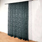 8ftx8ft Hunter Emerald Green Embroider Sequin Event Curtain Drapes, Sparkly Sheer Backdrop Event Panel With Embroidery Leaf