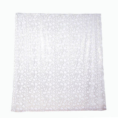 Stunning Visual Appeal of the Silver Embroider Sequin Backdrop Curtain