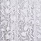 8ftx8ft Silver Embroider Sequin Event Curtain Drapes, Sparkly Sheer Backdrop Event Panel With Embroidery Leaf