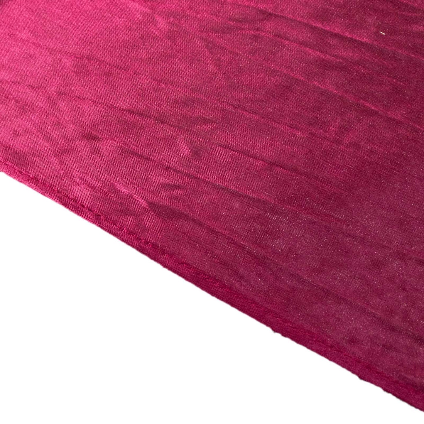 Burgundy satin event curtain drapes, glossy backdrop panel.