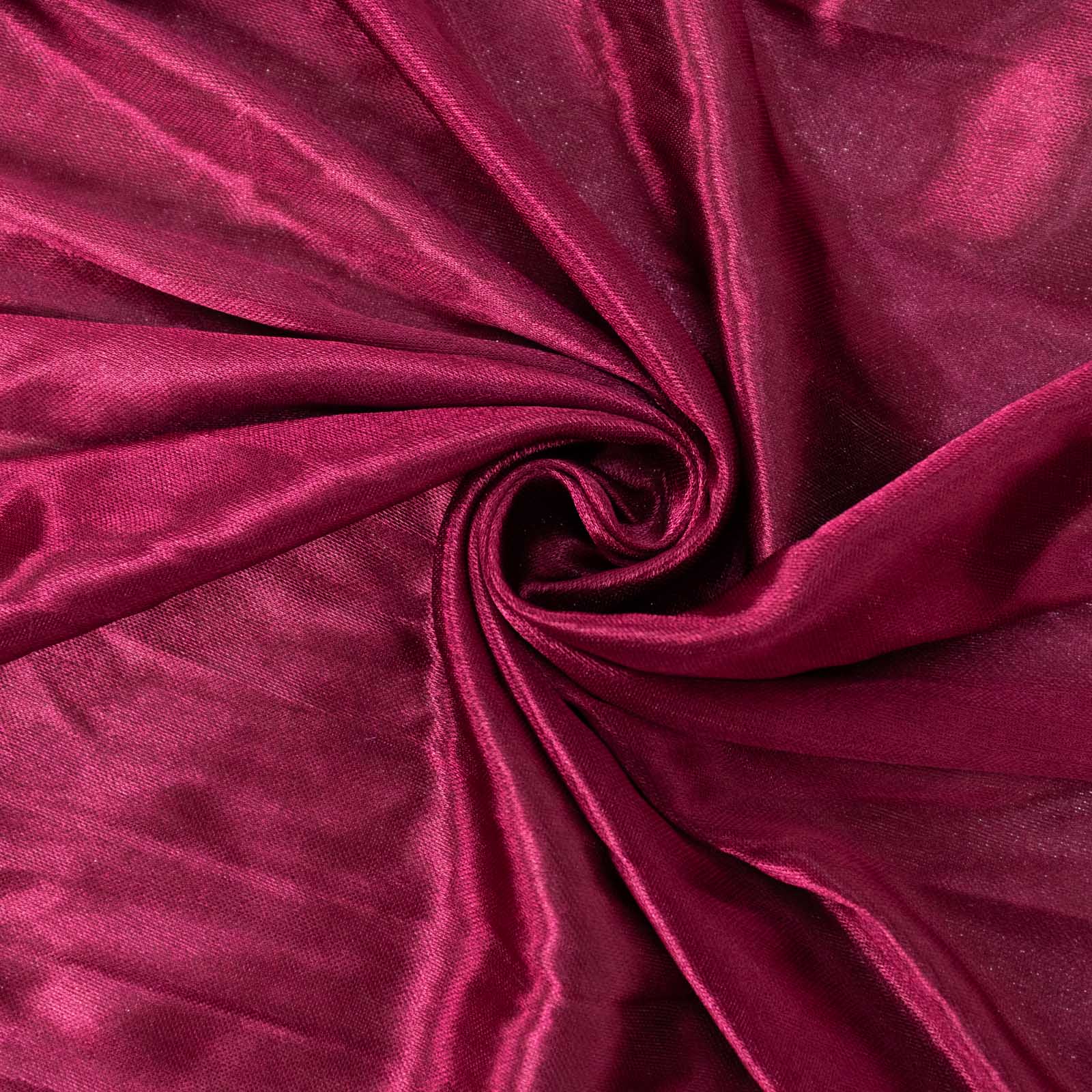 Burgundy pleated satin event curtain drapes for elegant backdrops.