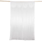 White satin event curtain drapes, perfect for photo backdrops.