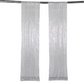2 Pack Silver Sequin Event Curtain Drapes with Rod Pockets, Seamless Backdrop Event Panels - 8ftx2ft