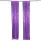 2 Pack Purple Sequin Event Curtain Drapes with Rod Pockets, Seamless Backdrop Event Panels - 8ftx2ft