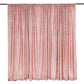 Rose gold metallic shimmer tinsel event curtain drapes backdrop panel.