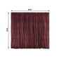 Burgundy metallic shimmer tinsel event curtain drapes backdrop panel.