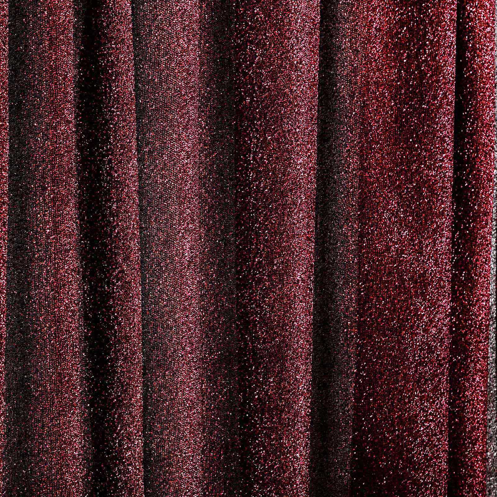 Burgundy metallic shimmer tinsel event curtain drapes backdrop panel.