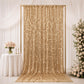 Gold Large Payette Sequin Backdrop Curtain 5ft x 12ft - Big Round Sequin Event Photography Panel wit