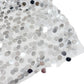 Silver Large Payette Sequin Backdrop Curtain 5ft x 12ft - Big Round Sequin Event Photography Panel w