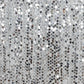 Silver Large Payette Sequin Backdrop Curtain 5ft x 12ft - Big Round Sequin Event Photography Panel w
