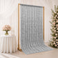 Silver Large Payette Sequin Backdrop Curtain 5ft x 12ft - Big Round Sequin Event Photography Panel w
