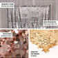 Blush sequin event curtain drapes backdrop panel for elegant occasions.