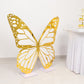 3ft Large Butterfly Party Props Decor, White and Gold Butterfly Foamboard Stand