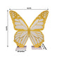 6.5ft White Gold Giant Butterfly Backdrop Party Prop, Free Standing Foamboard Monarch Butterfly Wings Photo Background