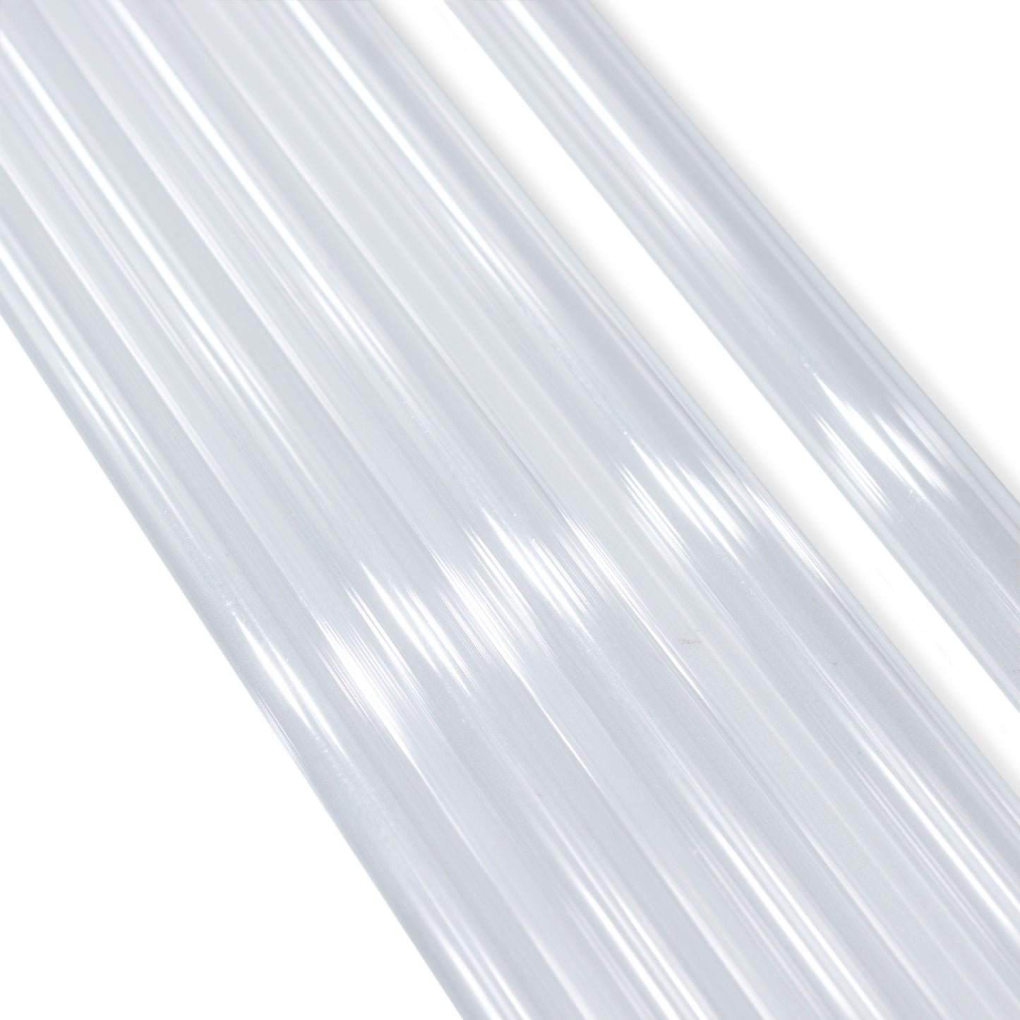 8 Pack Clear Acrylic Ceiling Drape Tubes with Position Fastening Pins and Connectors - 24"