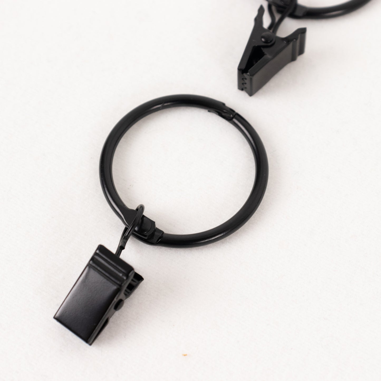 50 Pack Black Metal Openable Curtain Clip Rings, Heavy Duty Rustproof Drapery Backdrop Clip Hangers - 1.5"