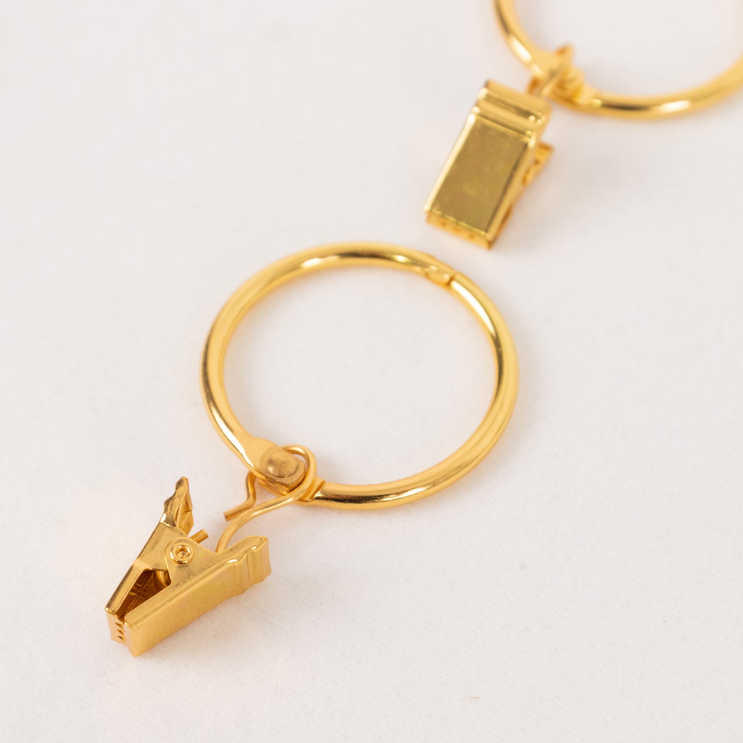 50 Pack Gold Metal Openable Curtain Clip Rings, Heavy Duty Rustproof Drapery Backdrop Clip Hangers - 1.5"