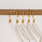 50 Pack Gold Metal Openable Curtain Clip Rings, Heavy Duty Rustproof Drapery Backdrop Clip Hangers - 1.5"