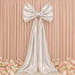 Giant Satin Bow Backdrop Decor, 10ft, Beige – Weddings, Birthdays & Baby Showers