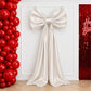Giant Satin Bow Backdrop Decor, 10ft, Beige – Weddings, Birthdays & Baby Showers
