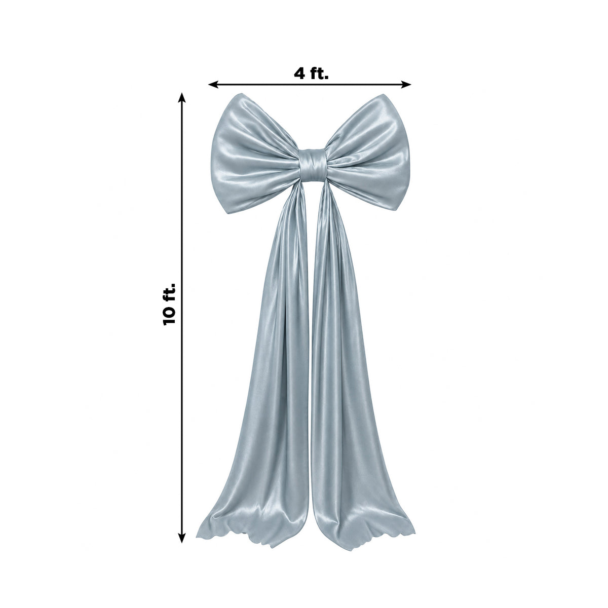 Giant Satin Bow Backdrop Decor, 10ft, Light Blue – Weddings, Birthdays & Baby Showers