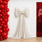 7ft Giant Beige Satin Bow Tie Décor for Backdrops – Wedding & Event Photo Booth Decoration