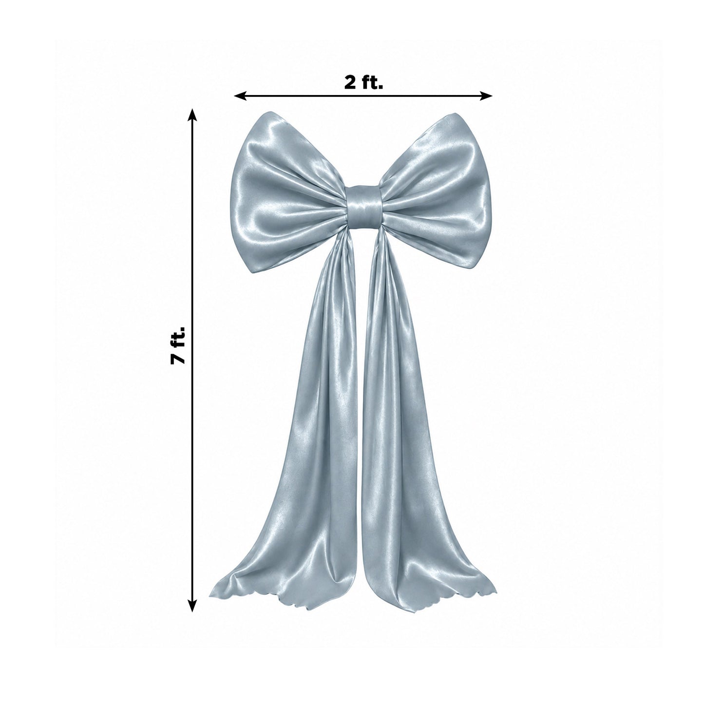 7ft Giant Light Blue Satin Bow Tie Décor for Backdrops – Wedding & Event Photo Booth Decoration