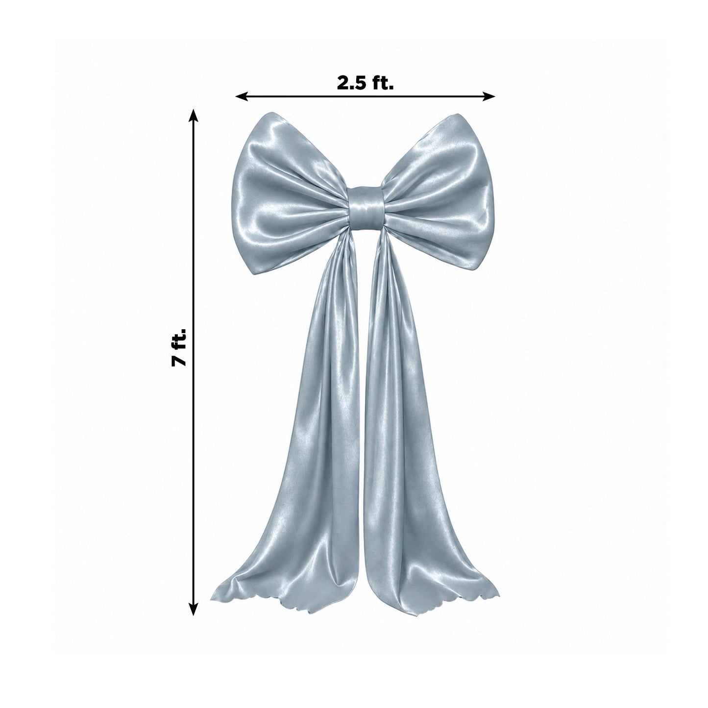 7ft Giant Light Blue Satin Bow Tie Décor for Backdrops – Wedding & Event Photo Booth Decoration