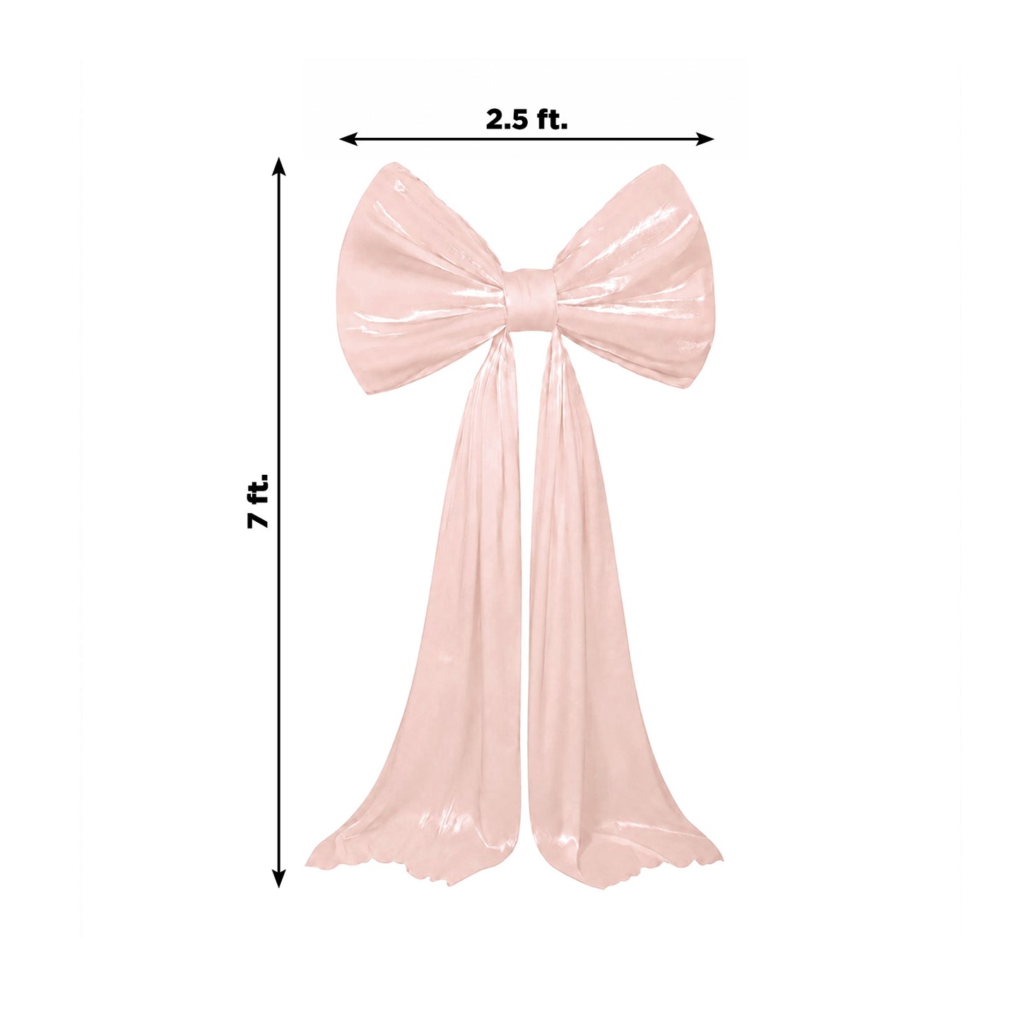 7ft Giant Pink Satin Bow Tie Décor for Backdrops – Wedding & Event Photo Booth Decoration