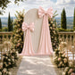 7ft Giant Pink Satin Bow Tie Décor for Backdrops – Wedding & Event Photo Booth Decoration