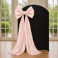 7ft giant blush pink bow tie décor for wedding and event backdrops.