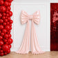 7ft Giant Pink Satin Bow Tie Décor for Backdrops – Wedding & Event Photo Booth Decoration