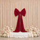7ft Burgundy Velvet Giant Bow Tie Décor for Weddings, Galas & Events - Oversized Decorative Backdrop