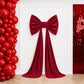 7ft Burgundy Velvet Giant Bow Tie Décor for Weddings, Galas & Events - Oversized Decorative Backdrop
