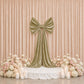 7ft Gold Velvet Giant Bow Tie Décor for Weddings, Galas & Events - Oversized Decorative Backdrop Bow