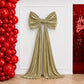 7ft Gold Velvet Giant Bow Tie Décor for Weddings, Galas & Events - Oversized Decorative Backdrop Bow